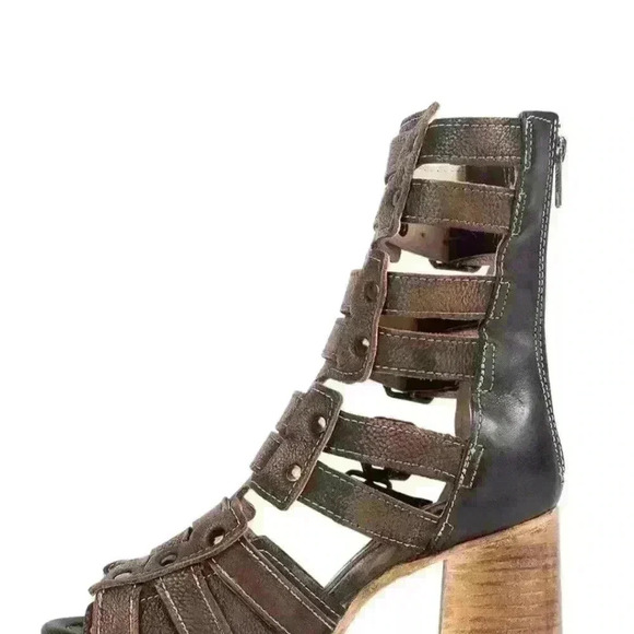 NEW FREEBIRD BY STEVEN Zeus Sandal’s  Zane Black BOOT  Size  7 Bohemian - Picture 6 of 10